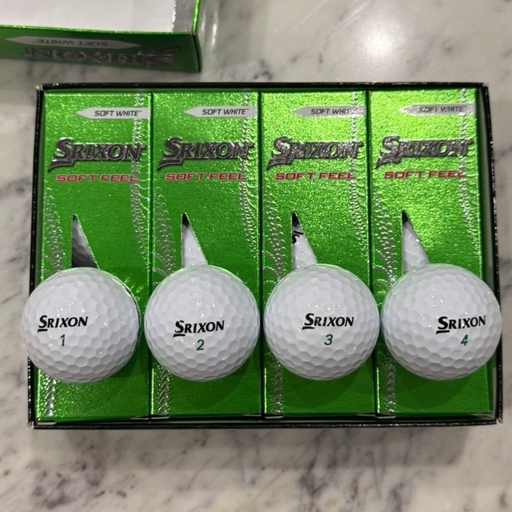 Srixon Soft Feel Golf Balls Soft White 12 Pack FastLayer Core